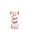 Vase Luna en verre rose petit