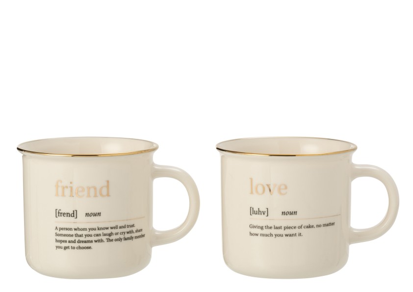 Tasse Amour Ami Céramique x2