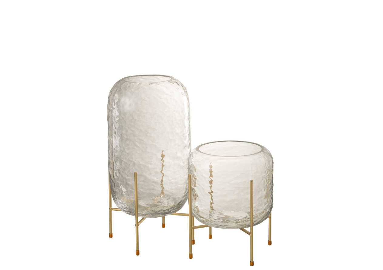 Vase rond en verre large