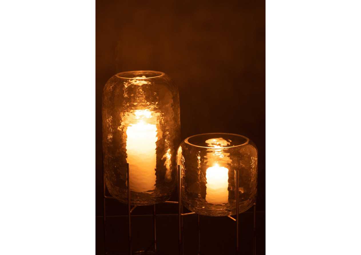 Vase rond en verre large