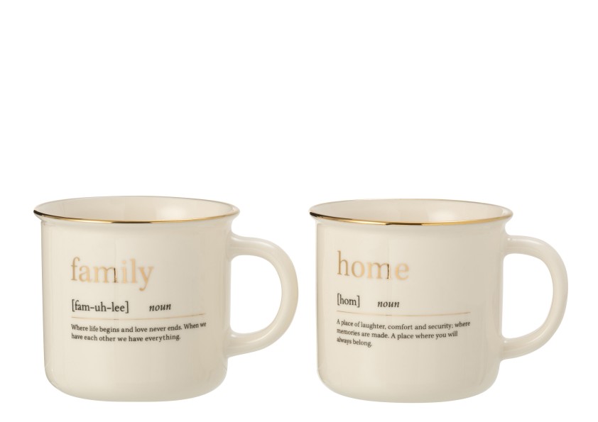 Tasse Famille/Maison x2