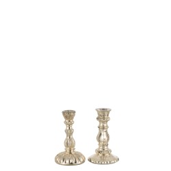 Porte-bougie en verre oriental petit x2