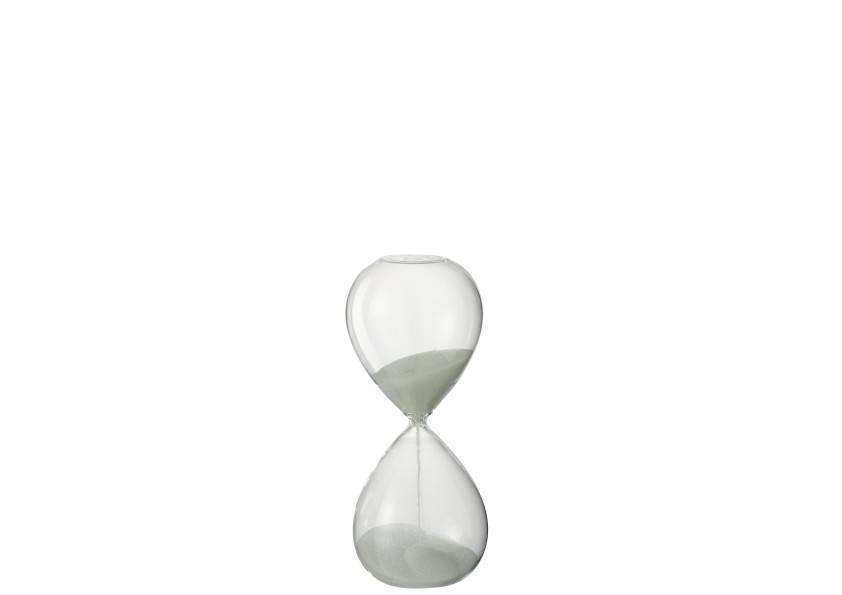 Sablier Déco Verre/Sable Blanc Petit