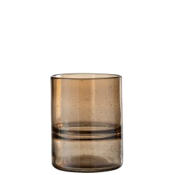Vase cylindre ambre