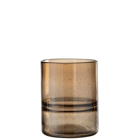 Vase cylindre ambre