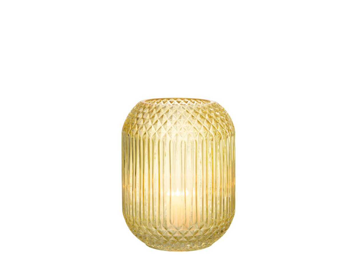 Vase en verre jaune moyen