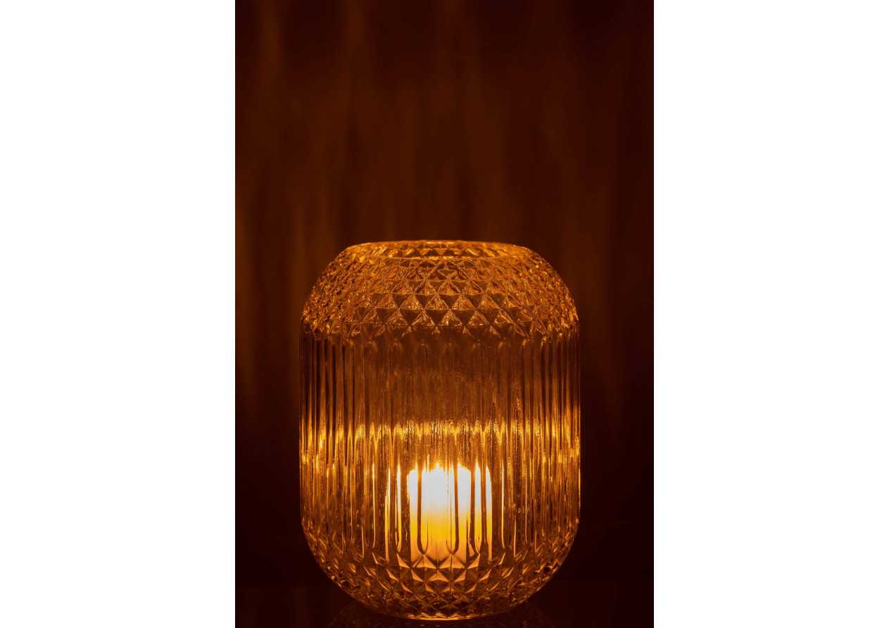 Vase en verre jaune moyen