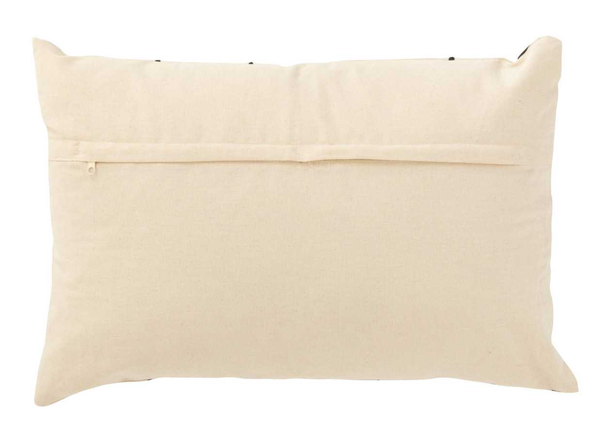 Coussin visages coton crème/marron/noir