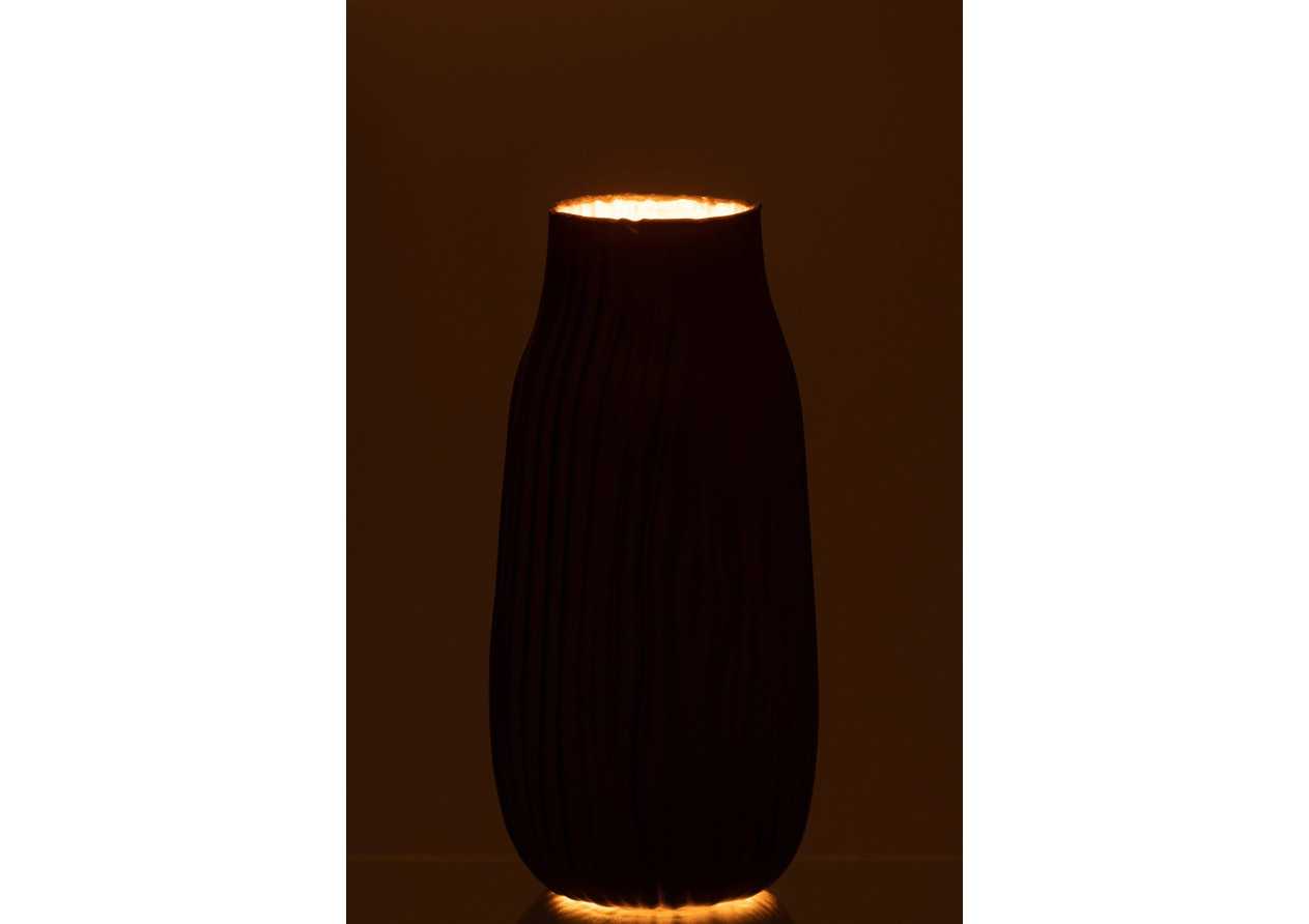 Vase en verre à encoches moyen