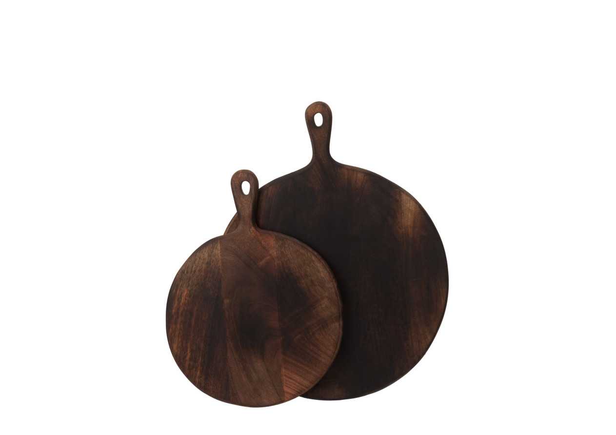 Planche à découper ronde en bois large