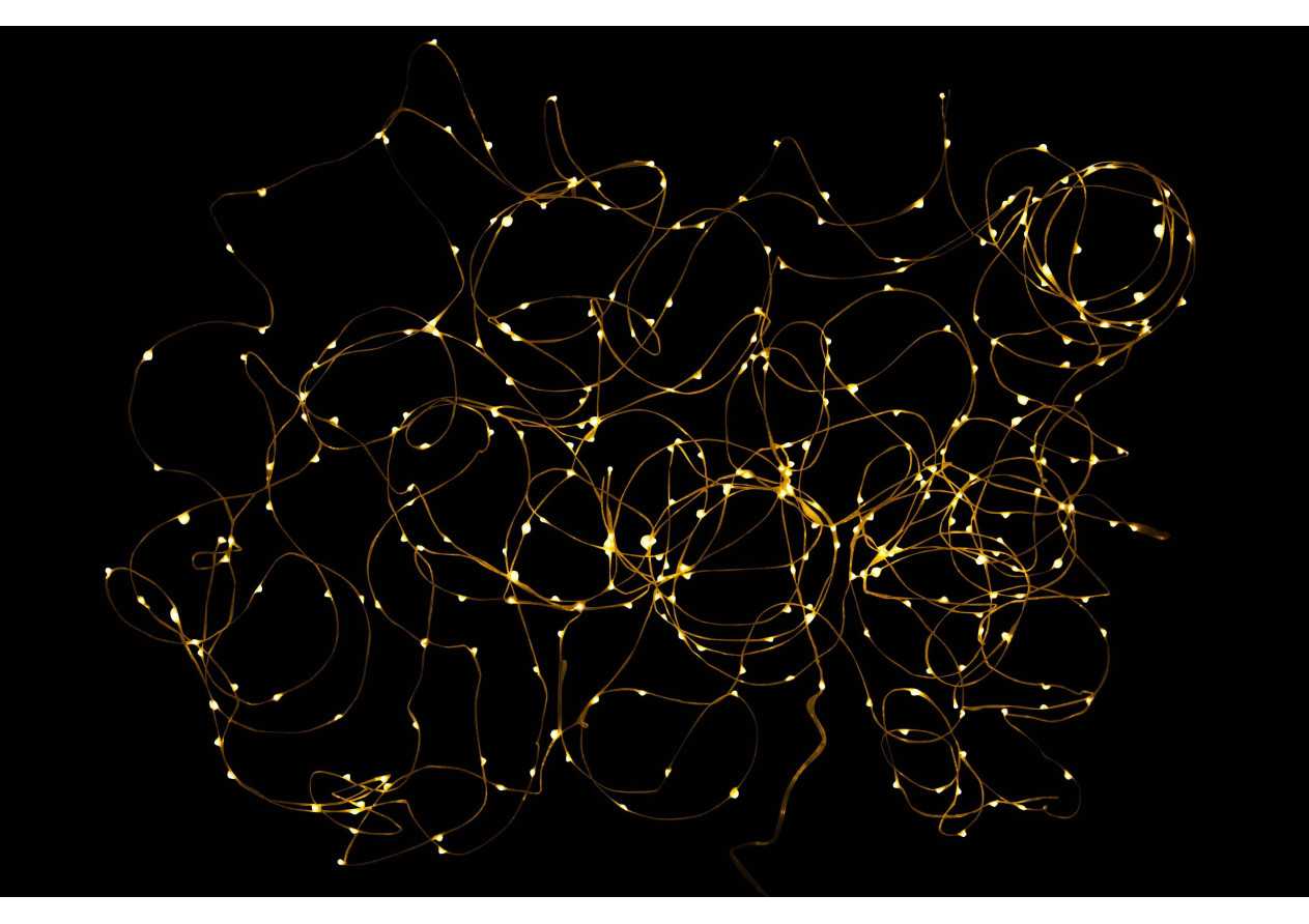 Fil de lumières 30m Or 300 Led