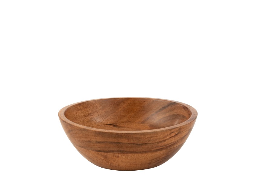 Bol en bois d'acacia foncé naturel petit