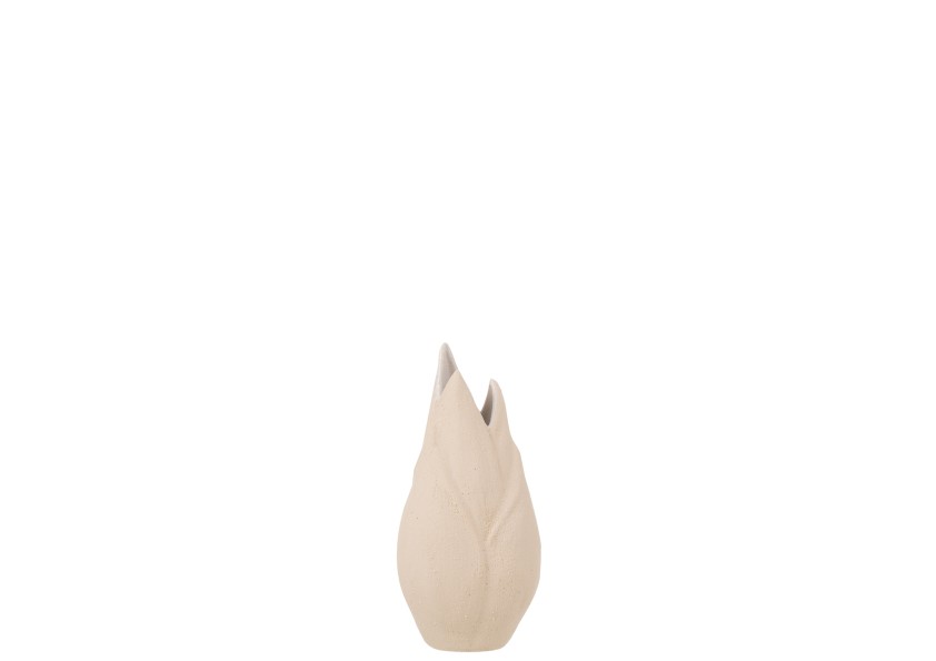 Vase en céramique beige petit