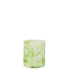 Vase en marbre verre vert/blanc moyen