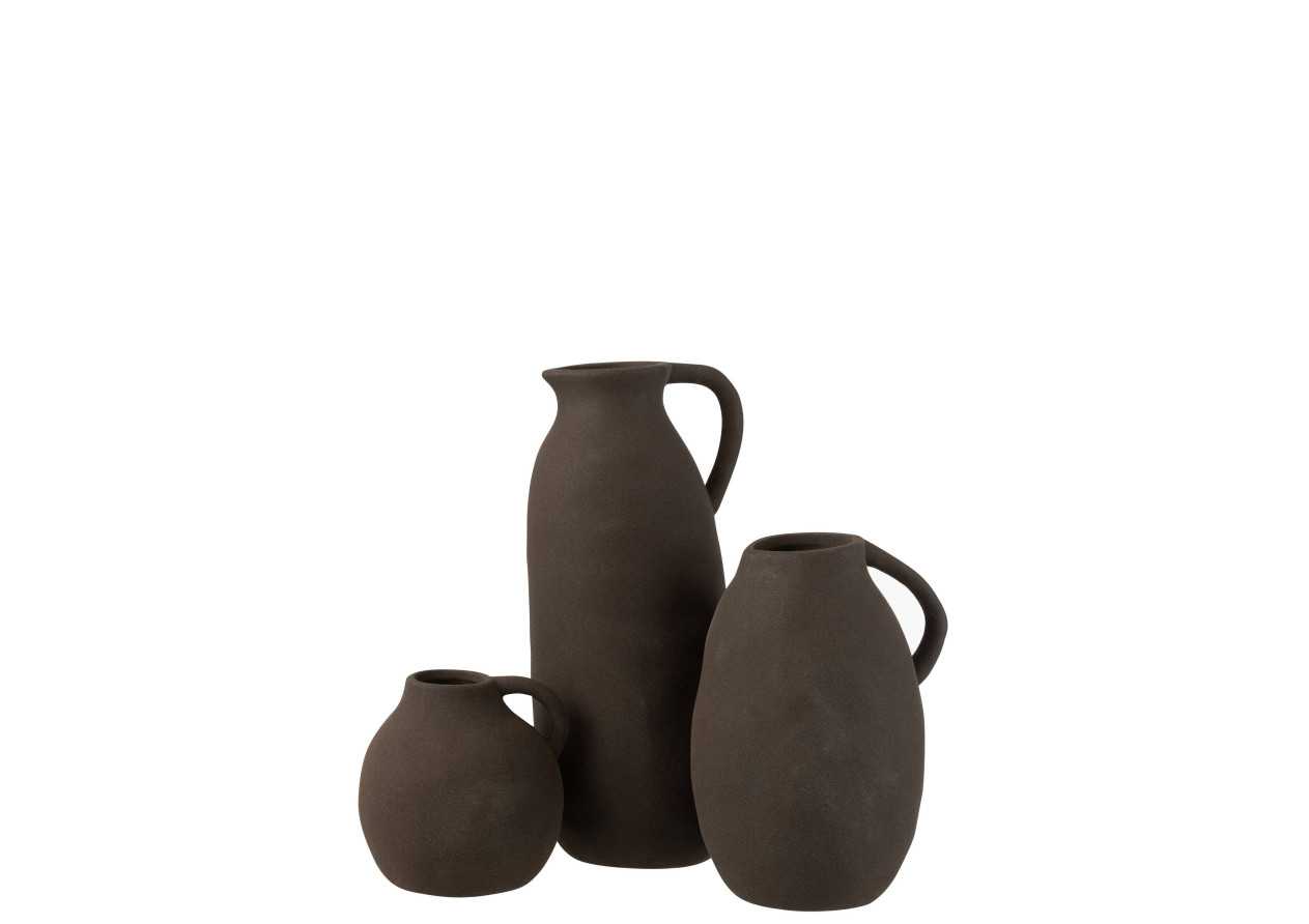 Vase Cruche en céramique noir large