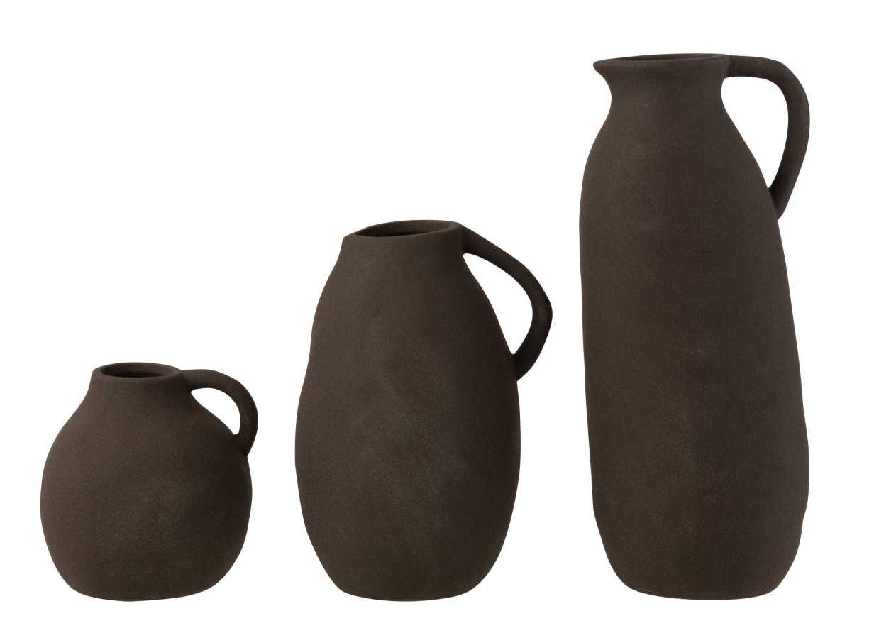 Vase Cruche en céramique noir large