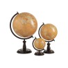 Globe sur pied en bois ocre large