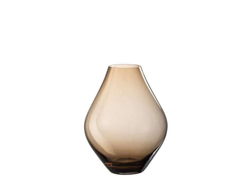 Vase Abby en verre ambre large