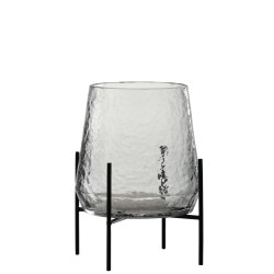 Vase sur pied en verre