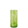 Vase en marbre en verre vert/blanc large