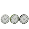 Horloge murale ronde vert/blanc/noir x3 large