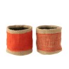 Panier rond bande en jute x2 large