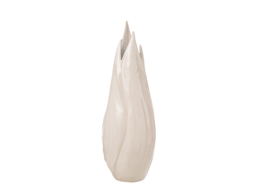 Vase Ibiza en céramique beige large