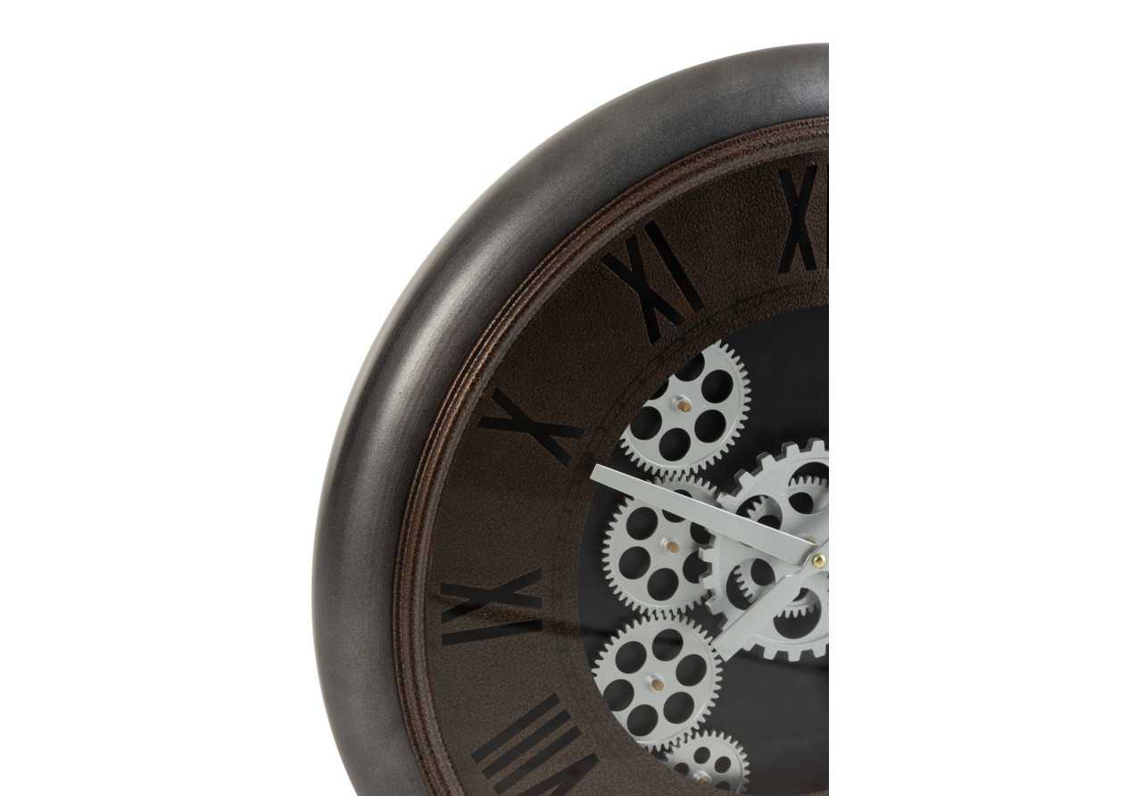 Horloge Radars Chiffres Romains Métal Marron/Argent