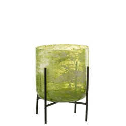 Photophore Stand en marbre vert large