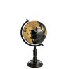 Globe sur pied en bois noir/or moyen