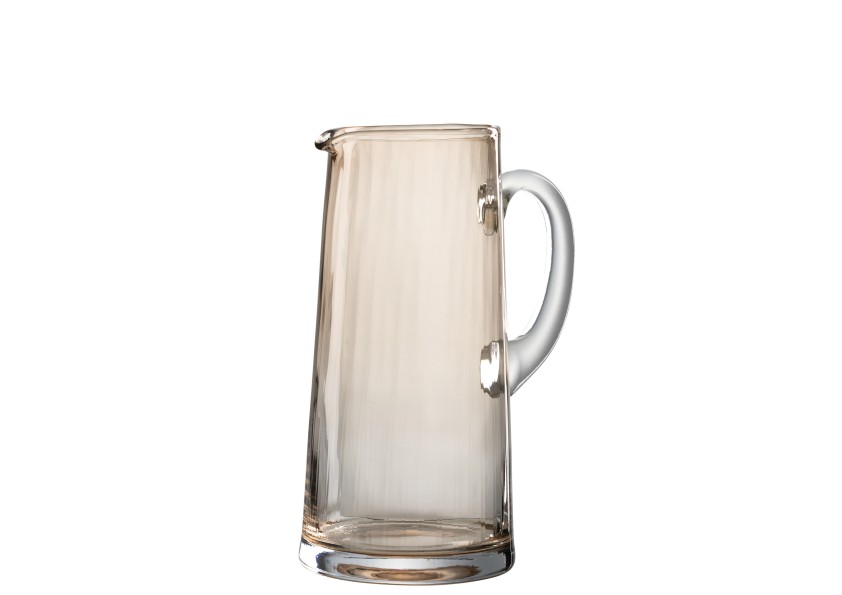 Carafe Lignes en verre ambre