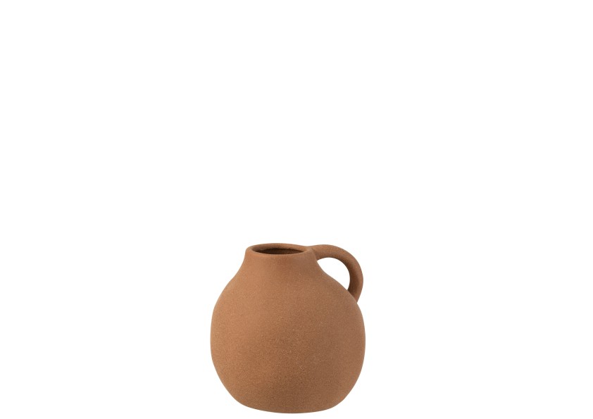 Vase cruche en céramique marron petit