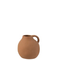 Vase cruche en céramique marron petit
