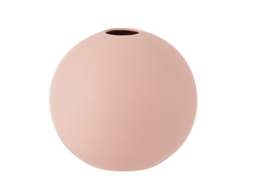Vase balle rose pastel large