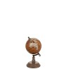 Globe sur pied en bois rouille petit