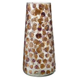 Vase en verre Gérard ambré