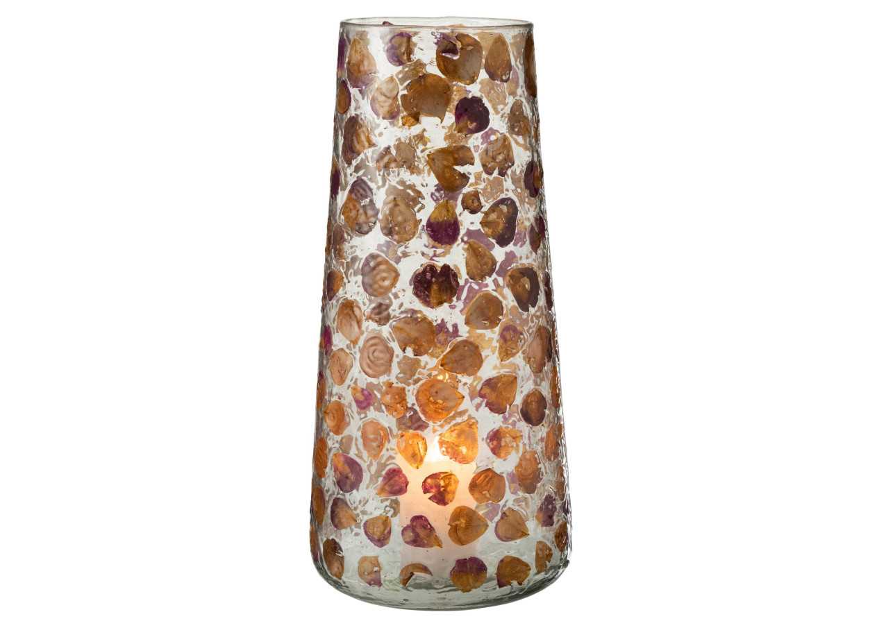 Vase en verre Gérard ambré