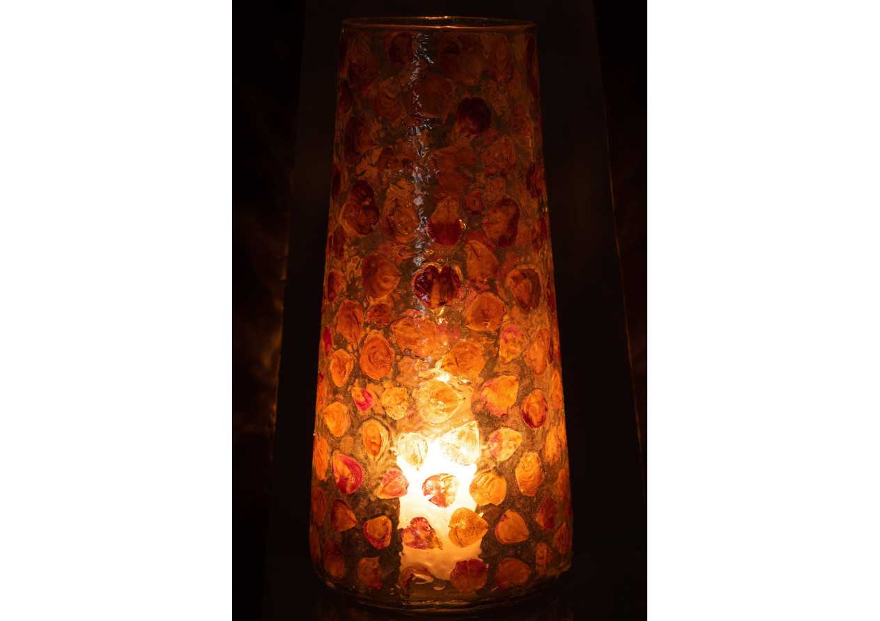 Vase en verre Gérard ambré