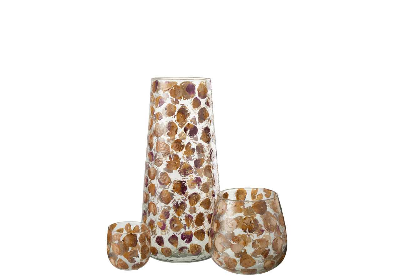 Vase en verre Gérard ambré