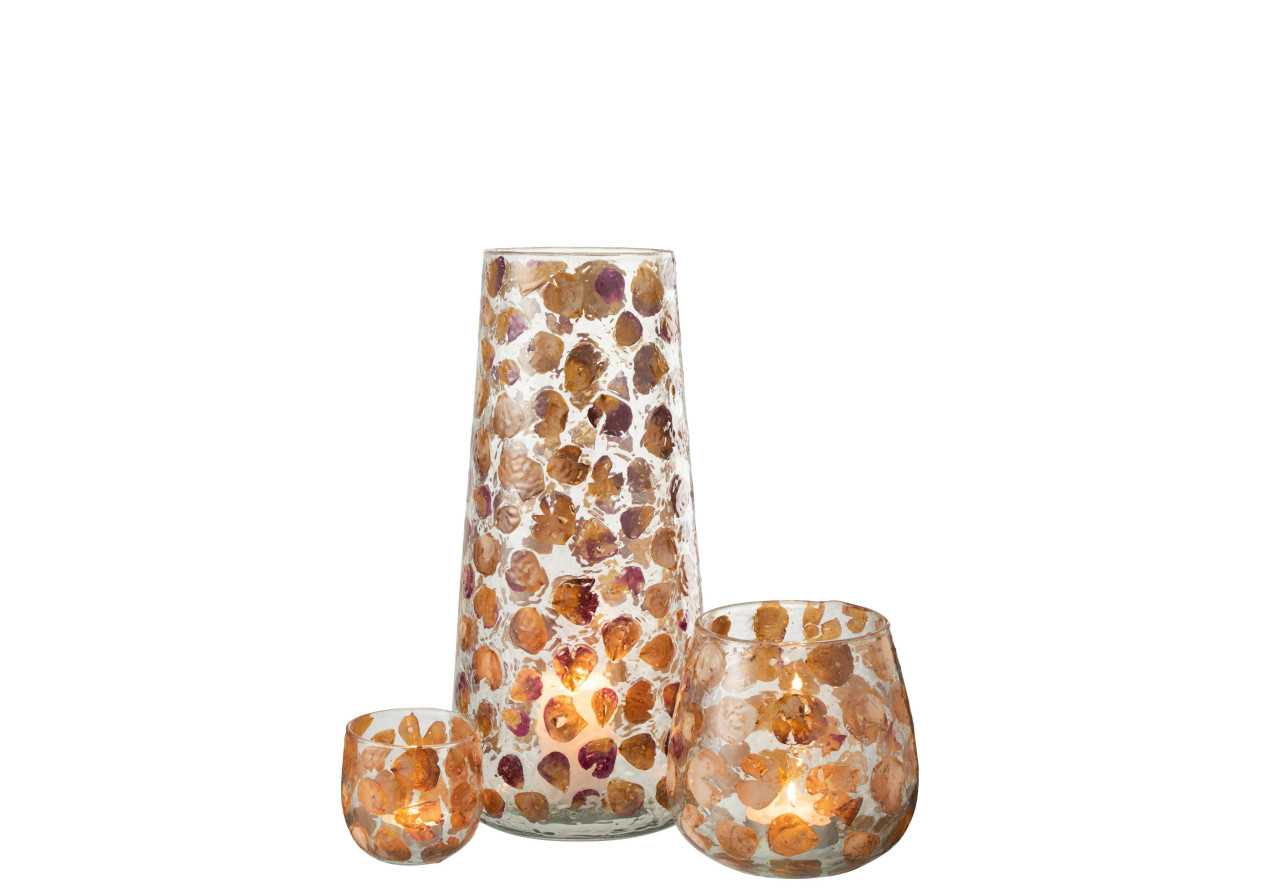 Vase en verre Gérard ambré