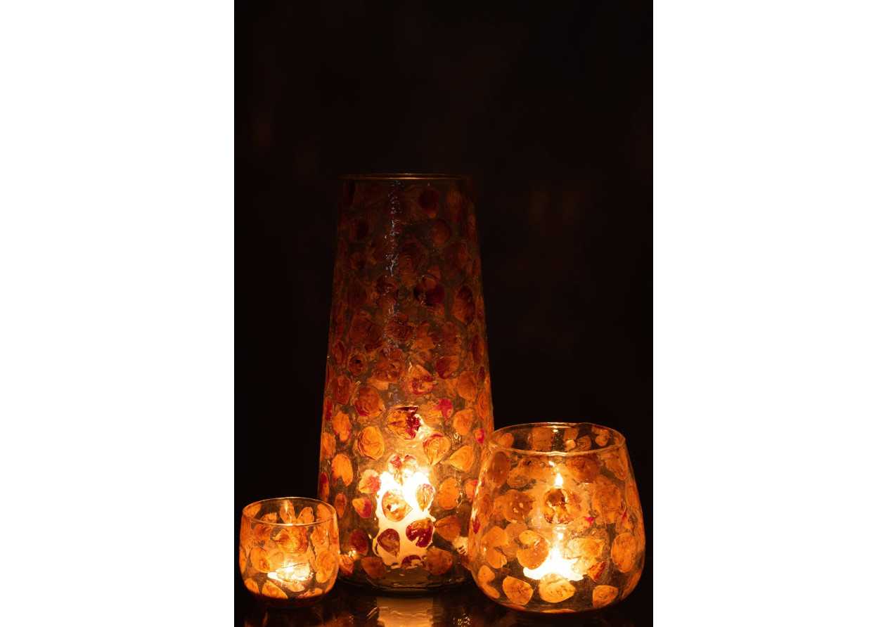 Vase en verre Gérard ambré