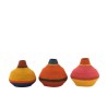 Vase lignes jonc de mer x3