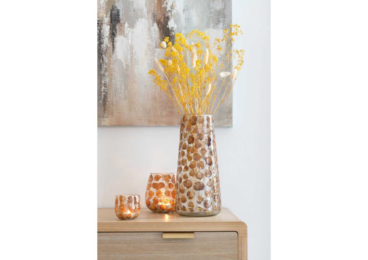 Vase en verre Gérard ambré