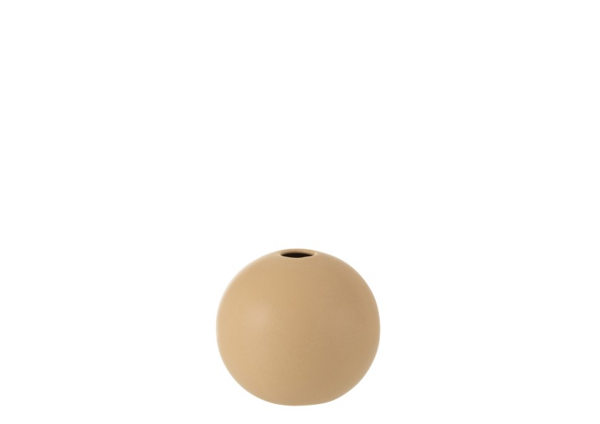 Vase balle en céramique beige petit