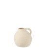 Vase cruche en céramique beige petit