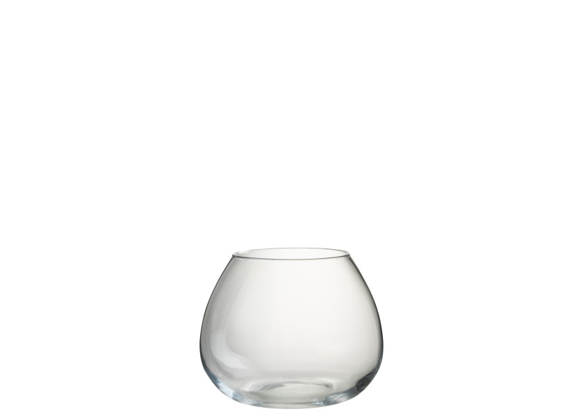 Vase en verre transparent moyen