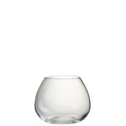 Vase en verre transparent moyen