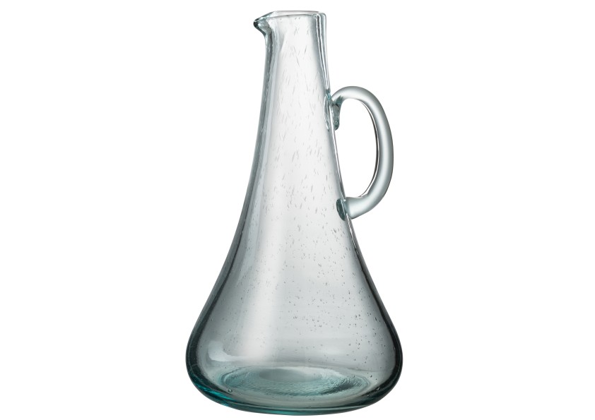 Carafe en verre bleu clair