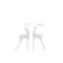 Renne blanc/argent petit x2