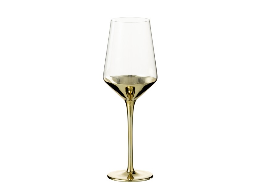 Verre à vin en verre doré